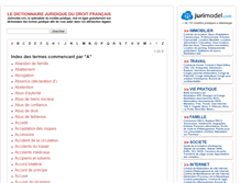 Tablet Screenshot of dictionnaire-juridique.jurimodel.com